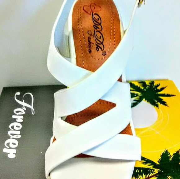 NEW! White Wedge Shoes! - Picture 5 of 5